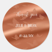 サティーンアンドレース蝶テラコッタシール ラウンドシール (正面)