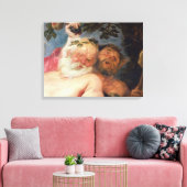 サティrsによって支持された酔ったシレヌス, c.1620 キャンバスプリント (インサイチュ (リビング))