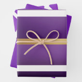 サテエレガントン仕上げ王室の紫と金ゴールド ラッピングペーパーシート (インサイチュ)