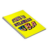 サテオブデラウェア写真&アメリカ国旗文字 ノートブック (右側)