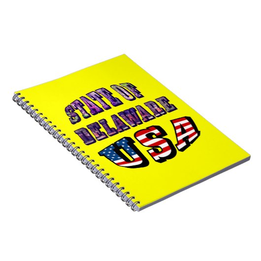 サテオブデラウェア写真&アメリカ国旗文字 ノートブック (右側)