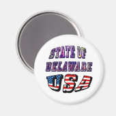 サテオブデラウェア写真&アメリカ国旗文字 マグネット (正面/裏面)