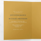 サテフォーマルン金ゴールドネイビーモダンズ結婚の 三つ折りカード (内部最初)