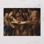 サテュロと農夫, 1620 ポストカード (正面)