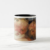 サテュロスが支える酔ったSilenus c.1620 ツートーンマグカップ (中央)