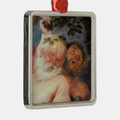 サテュロスが支える酔ったSilenus c.1620 メタルオーナメント (右)
