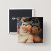 サテュロスが支える酔ったSilenus c.1620 缶バッジ (正面&裏面)