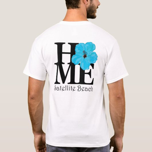 サテライトビーチホームブルーハイビスカス Tシャツ (裏面)