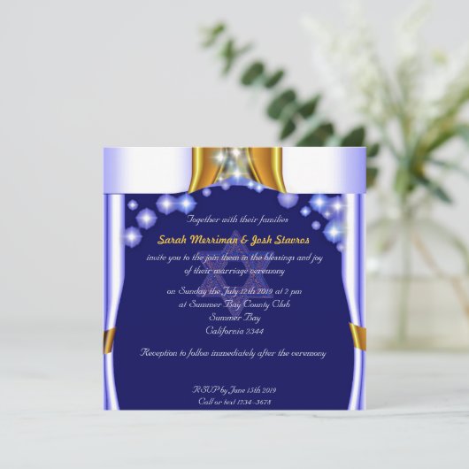 サテンと星はユダヤ人の結婚大げさな 招待状 (スタンド正面)