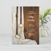 サテンと馬ビットカントリー西バースデーパーティー 招待状 (スタンド正面)