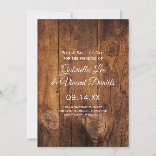 サテンと馬ビット西ウェディングデートを保存 招待状 (裏面)