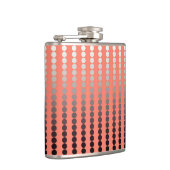 サテンのドット – サンゴとプーター フラスク (右)