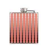 サテンのドット – サンゴとプーター フラスク (裏面)