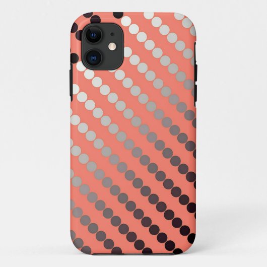 サテンのドット – サンゴとプーター Case-Mate iPhoneケース (裏面)