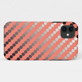 サテンのドット – サンゴとプーター Case-Mate iPhoneケース (裏面(横))