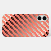 サテンのドット – サンゴとプーター Case-Mate iPhoneケース (裏面 (横))