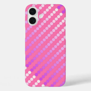 サテンのドット – ピンクと蘭 iPhone 16 PLUSケース