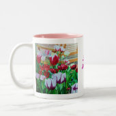 サテンのハート ツートーンマグカップ (左)