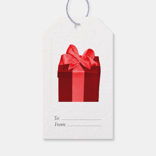 サテンの弓が付いているギフト用の箱 ギフトタグ (裏面)