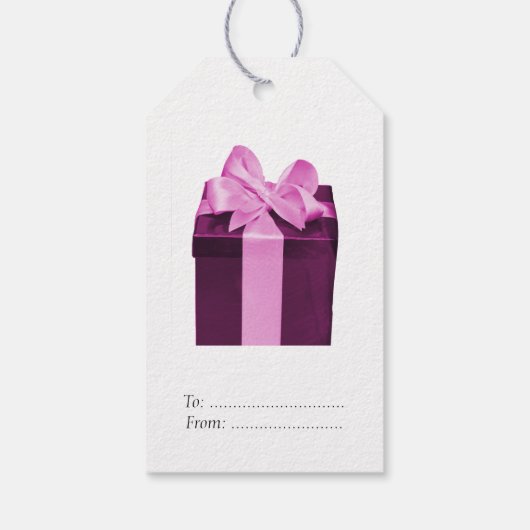 サテンの弓が付いているギフト用の箱 ギフトタグ (裏面)