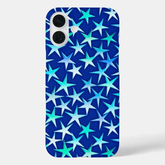 サテンの星淡い色の、青の上のコバルト Case-Mate iPhoneケース (裏面)