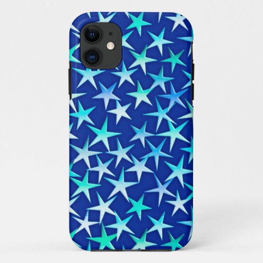 サテンの星淡い色の、青の上のコバルト Case-Mate iPhoneケース (裏面)