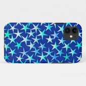 サテンの星淡い色の、青の上のコバルト Case-Mate iPhoneケース (裏面(横))