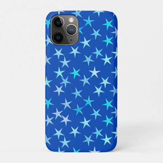サテンの星淡い色の、青の上のコバルト Case-Mate iPhoneケース (裏)