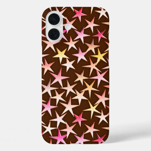 サテンの星、チョコレートにピンク Case-Mate iPhoneケース (裏面)
