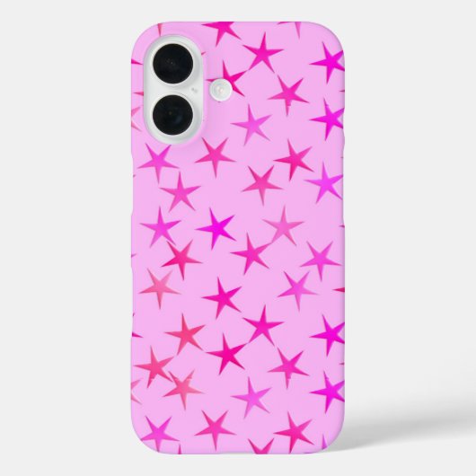 サテンの星、ピンクのオーキ淡い色のッド Case-Mate iPhoneケース (裏面)