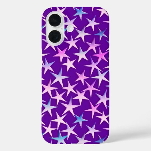 サテンの星、紫のラベンダー Case-Mate iPhoneケース (裏面)