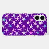 サテンの星、紫のラベンダー Case-Mate iPhoneケース (裏面 (横))