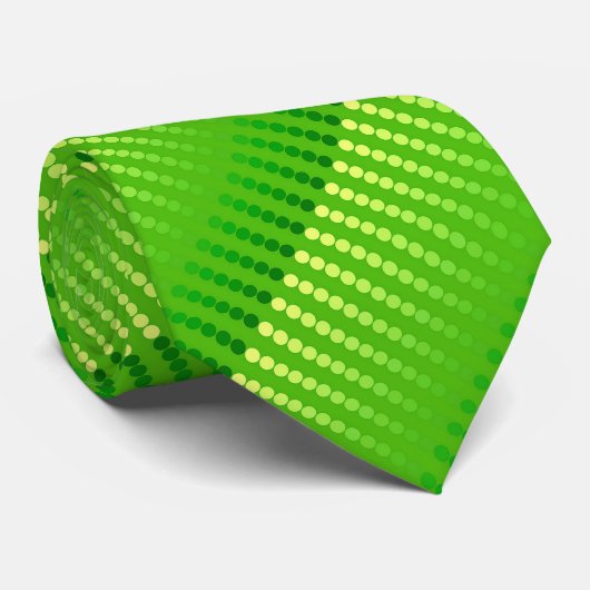 サテンの点-ライムグリーンの色合い ネクタイ (ロール)