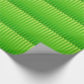 サテンの点-ライムグリーンの色合い ラッピングペーパー (角)