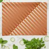 サテンの点-錆および銅 キッチンタオル (折り畳み)