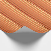 サテンの点-錆および銅 ラッピングペーパー (角)