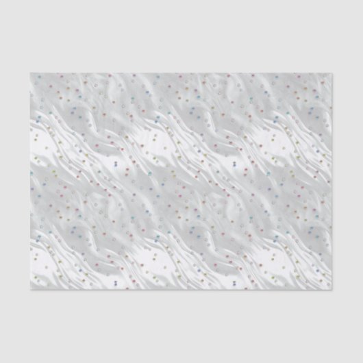 サテンの画像に繊細な宝石の画像 薄葉紙 (正面)