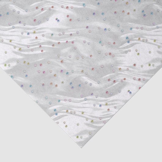 サテンの画像に繊細な宝石の画像 薄葉紙 (詳細)