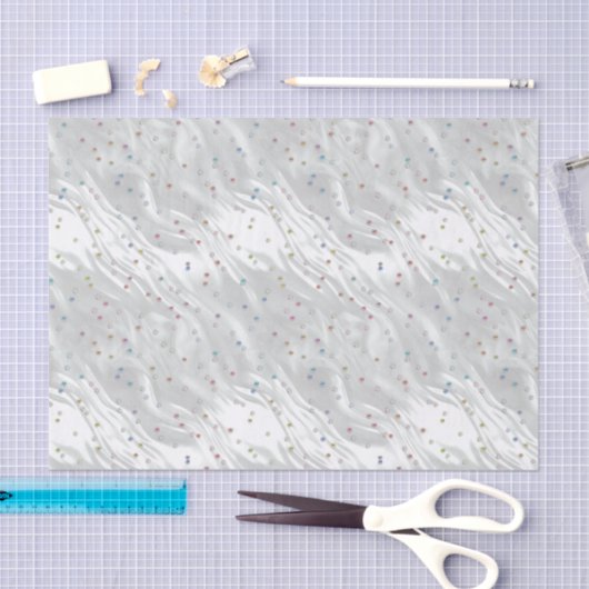 サテンの画像に繊細な宝石の画像 薄葉紙 (クラフト)