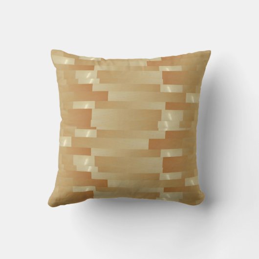 サテンの絹の金ストリップ-影Art101 クッション (裏面)