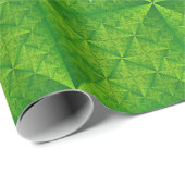 サテンの緑のパターン ラッピングペーパー (ロールコーナー)