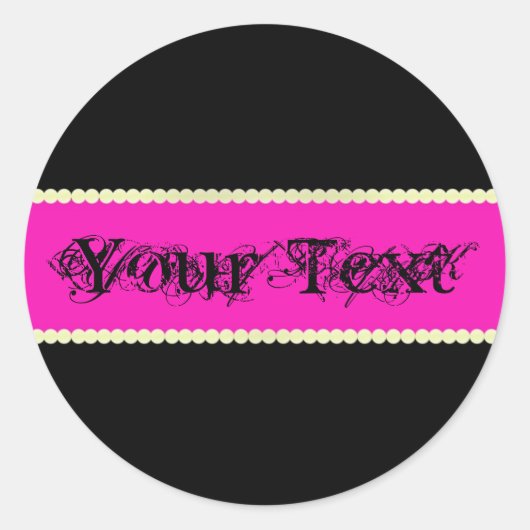 サテンはっきりしたシール ラウンドシール (正面)