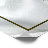 サテンエレガントモダンブライダルシャワーウェルカムサイン ポスター (角)