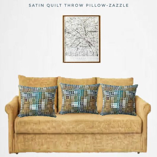 サテンキルト クッション