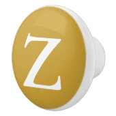 サテンシーン金ゴールドモノグラムの セラミックノブ (右)