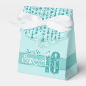 サテンジュエルSweet sixteenティール(緑がかった色)ID260 フェイバーボックス (正面サイド)