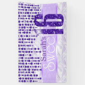 サテンジュエルSweet sixteen紫ID260 横断幕 (縦)