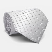 サテンスクウェア – シルバー ネクタイ (ロール)