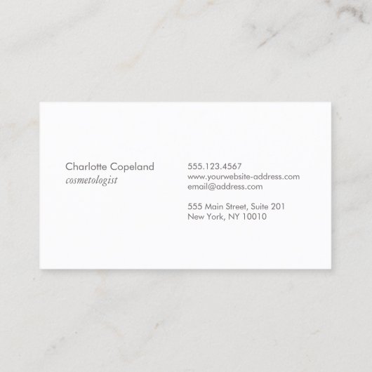 サテンスタイリッシュストライプアクアターコイズ美しい 名刺 (裏面)