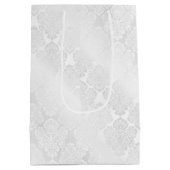 サテンダマスクで新郎新婦 ミディアムペーパーバッグ (裏面)